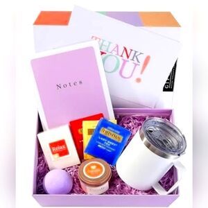 Thank You Gift Box‎ with Mug and Relaxation Items.